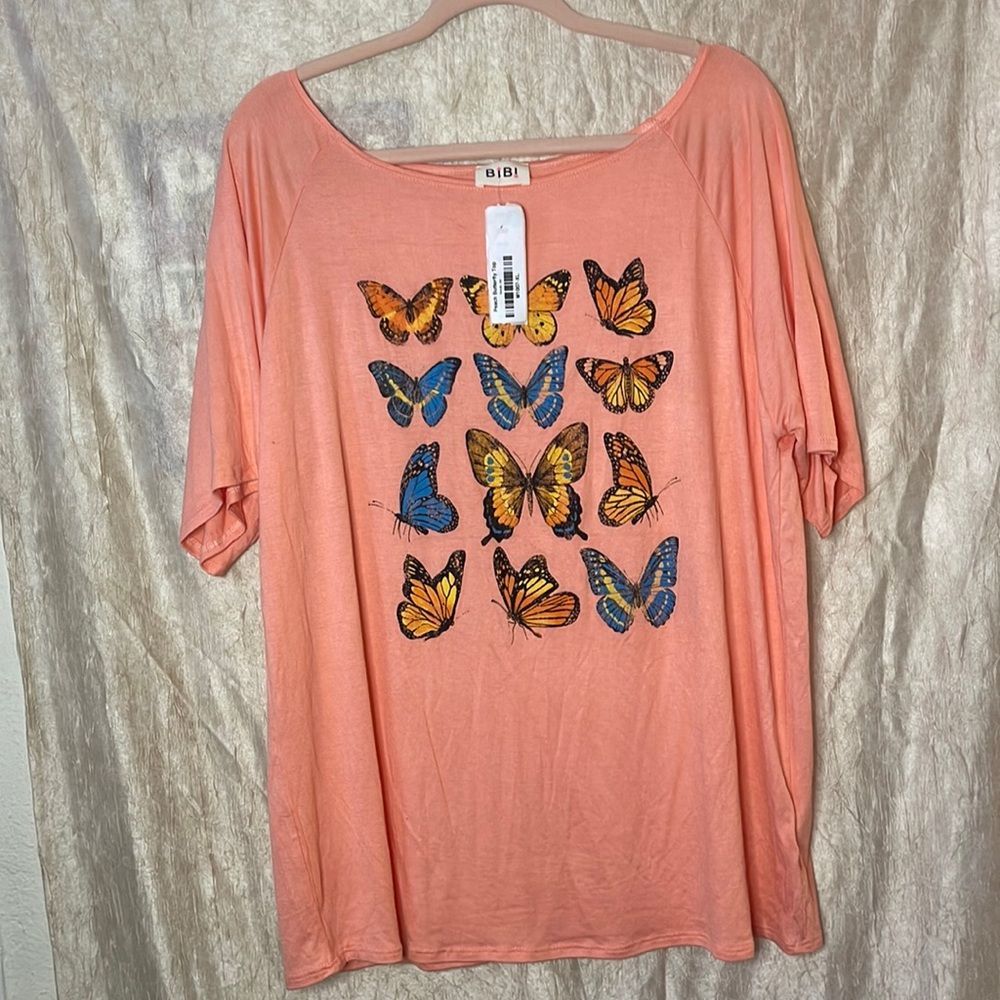 BiBi Butterfly print Top